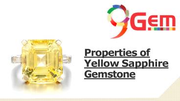 Properties of Yellow Sapphire gemstone