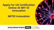 UX Certification Online - MIT ID Innovation
