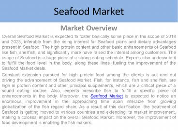 Seafood Market Report