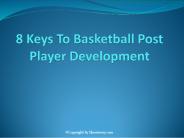 8 Keys to Basketball Post Player Development