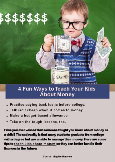 4 Fun Ways to Teach Your Kids About Money