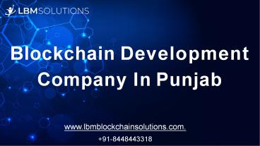 Blockchain Development Company In Punjab