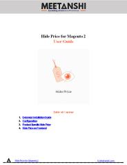 Magento 2 Hide Price