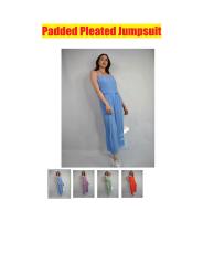 Padded Pleated Jumpsuit