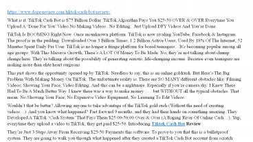 TikTok Cash Bot Review