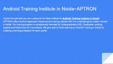 Machine Learning Training Institute in Noida