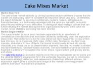 Cake Mix Market Report