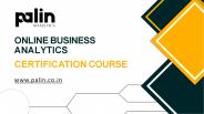 Online Business Analytics Certification Course