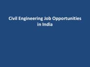 Civil Engineering Job Opportunities in India