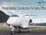 Private aviation deliberation for family office