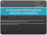 Packaging Design Services