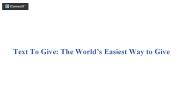 Text to Give : Best Way To Donate On-the-go