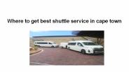 Where to get best shuttle service in cape town
