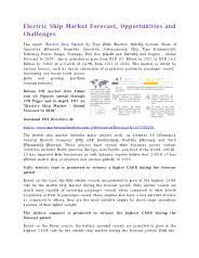 Electric Ship Market : Drivers and Challenges