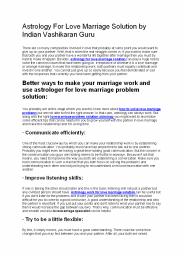 Astrology For Love Marriage Solution