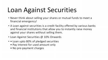 Loan Against Securities