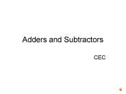 Adders and Subtractors