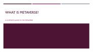 What is Metaverse?