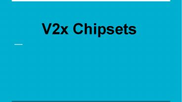 V2x chipsets