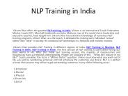 NLP Training in India