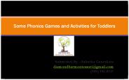 Some Phonics Games and Activities for Toddlers