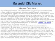 Essential Oils Market Research Report