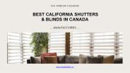 Best California Shutters & Blinds In Canada.