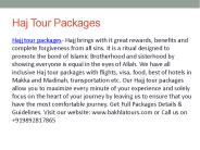 Hajj tour packages