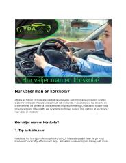 Hur väljer man en körskola?
