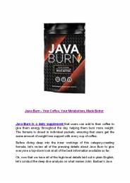 Jawa Burn - Your Coffee, Your Metabolism, Made Better