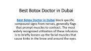 Best Botox Doctor in Dubai