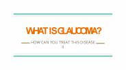 what is glaucoma?