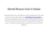 Dental Braces Cost in Dubai