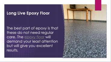 Long Live Epoxy Floor