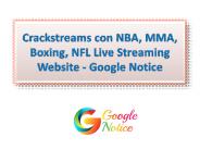 Crackstreams con NBA, MMA, Boxing, NFL Live Streaming Website | Google Notice