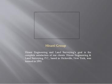Civil Engineering in NYC - hiranigroup.com