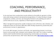 NLP Trainer Course in India, Bangalore.