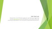 Solar Panel Loan