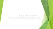 Working Capital Loans For Small Business