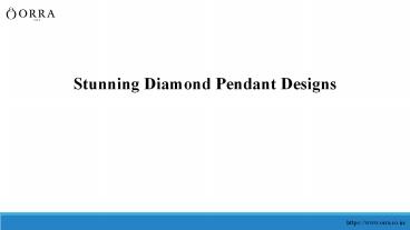Stunning Diamond Pendant Designs
