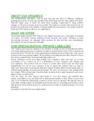 About SVA organics