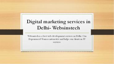 Digital marketing services in delhi