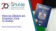 How to get a Investor Visa in Dubai