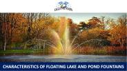 Characteristics of Floating Lake and Pond Fountains