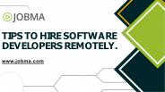 TIPS TO HIRE SOFTWARE DEVELOPERS REMOTELY.