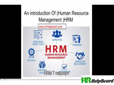 Human Resource Management Meaning