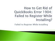 How to Get Rid of QuickBooks Error 1904
