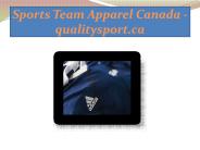 Sports Team Apparel Canada - qualitysport.ca