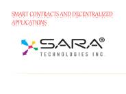 Smart contracts and decentralized applications