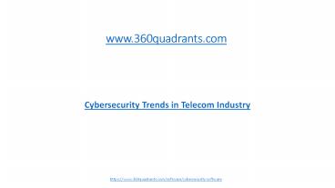 Cybersecurity Trends in Telecom Industry